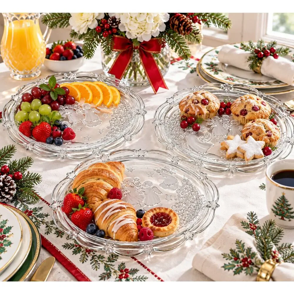 Mikasa Holiday Lights Angel Christmas Dishes Set of 3